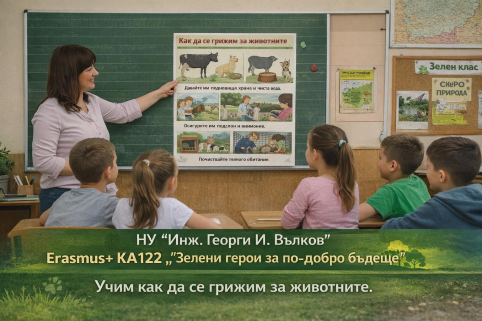 „Еко-работилница в 3. клас: Изграждане на грижа и отговорност по проект „Зелени герои“
